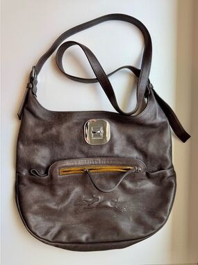 Longchamp Leather Hobo Shoulder Bag